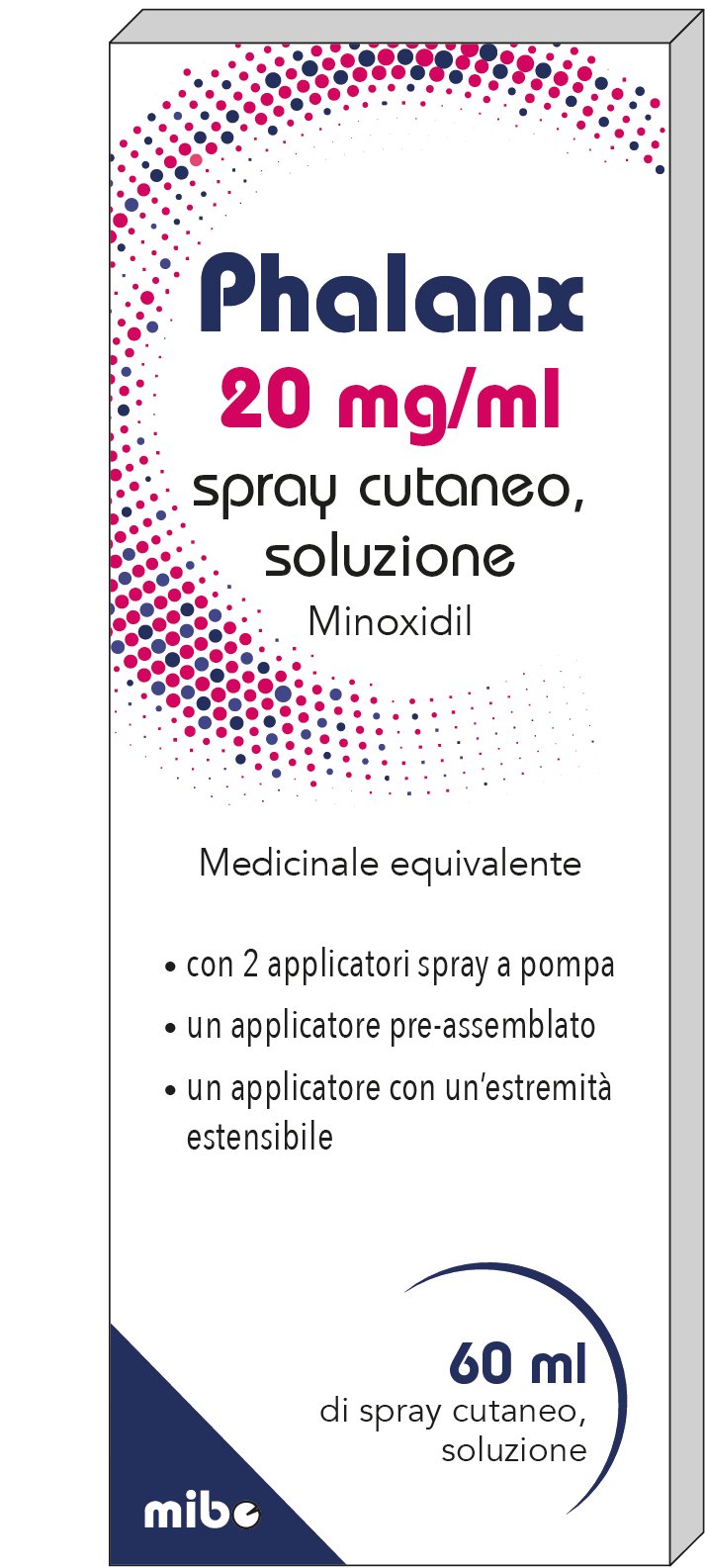 PHALANX 20 MG/ML SPRAY CUTANEO, SOLUZIONE 20 MG/ML SPRAY CUTANEO SOLUZIONE 1 FLACONE IN HDPE DA 60 ML CON 2 APPLICATORI