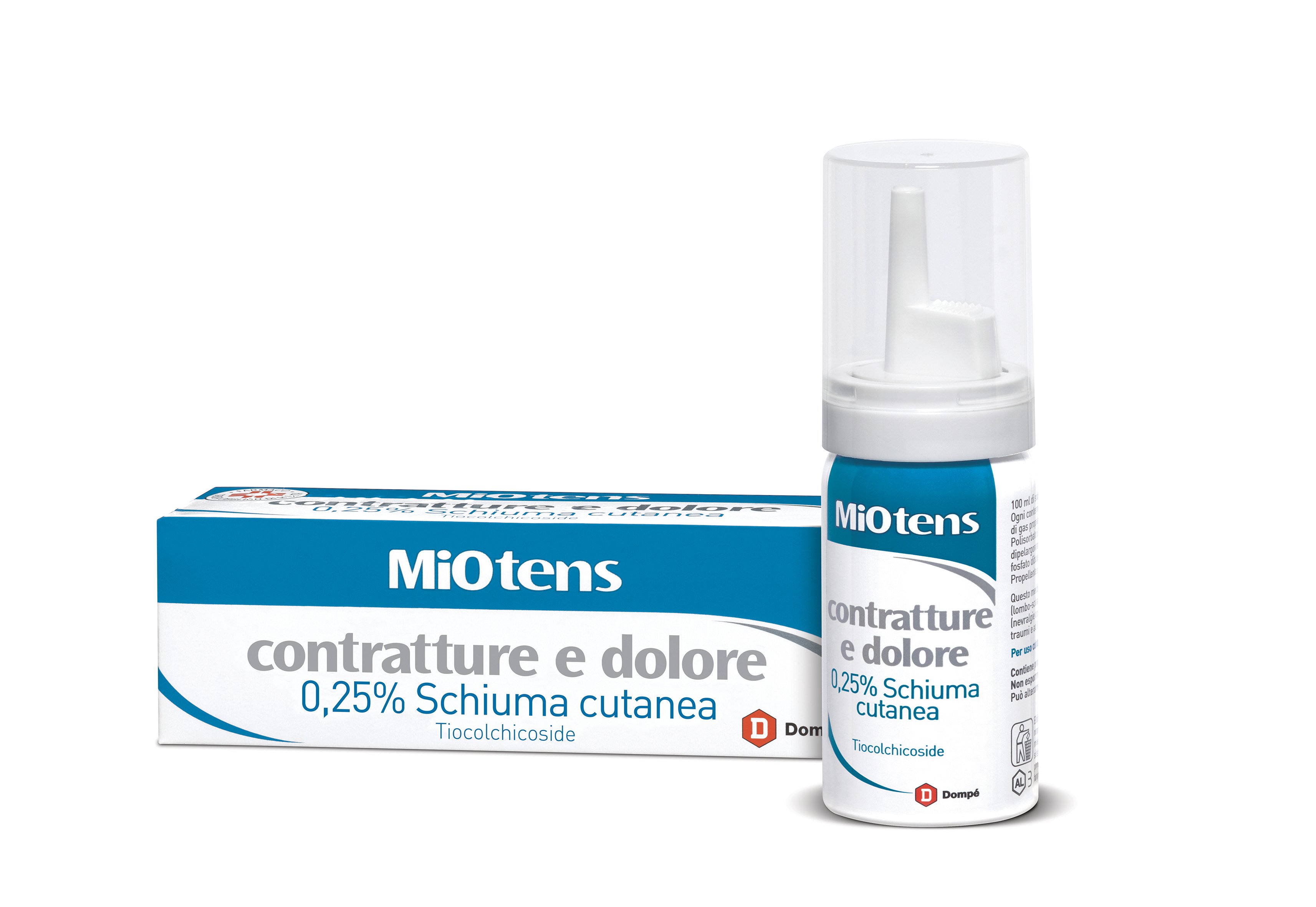 MIOTENS CONTRATTURE E DOLORE 0.25% SCHIUMA CUTANEA 0,25% SCHIUMA CUTANEA CONTENITORE SOTTO PRESSIONE DA 30 ML