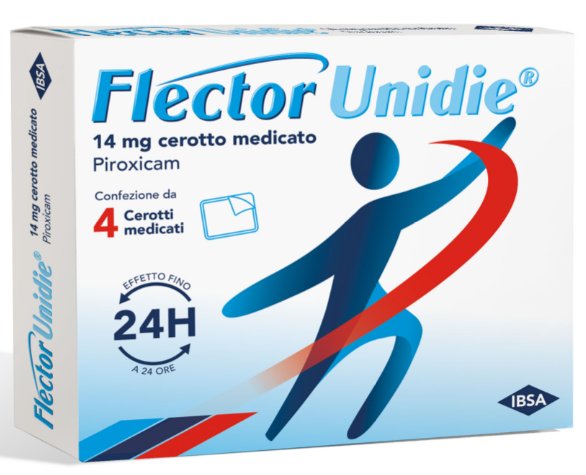 FLECTOR UNIDIE 14 MG CEROTTO MEDICATO 14 MG CEROTTO MEDICATO 4 CEROTTI