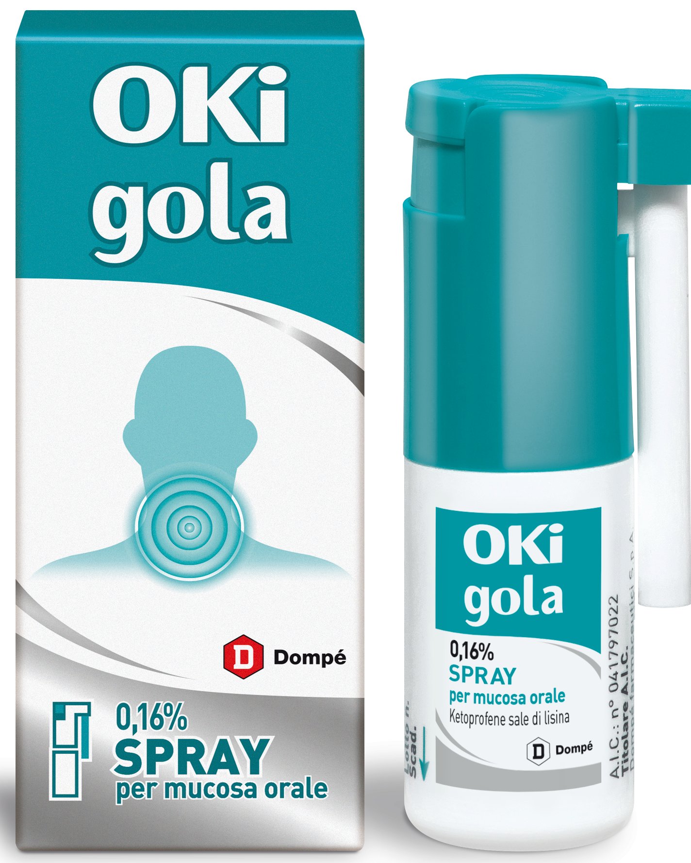 OKI GOLA 0,16% SPRAY PER MUCOSA ORALE 0,16% SPRAY PER MUCOSA ORALE FLACONE DA 15 ML