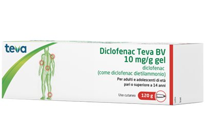 DICLOFENAC TEVA BV 10 MG/G GEL 10 MG/G GEL 1 TUBO IN AL DA 120 G