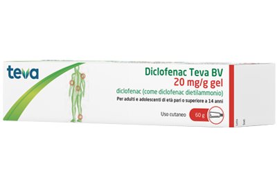 DICLOFENAC TEVA BV 20 MG/G GEL 20 MG/G GEL 1 TUBO IN AL DA 60 G