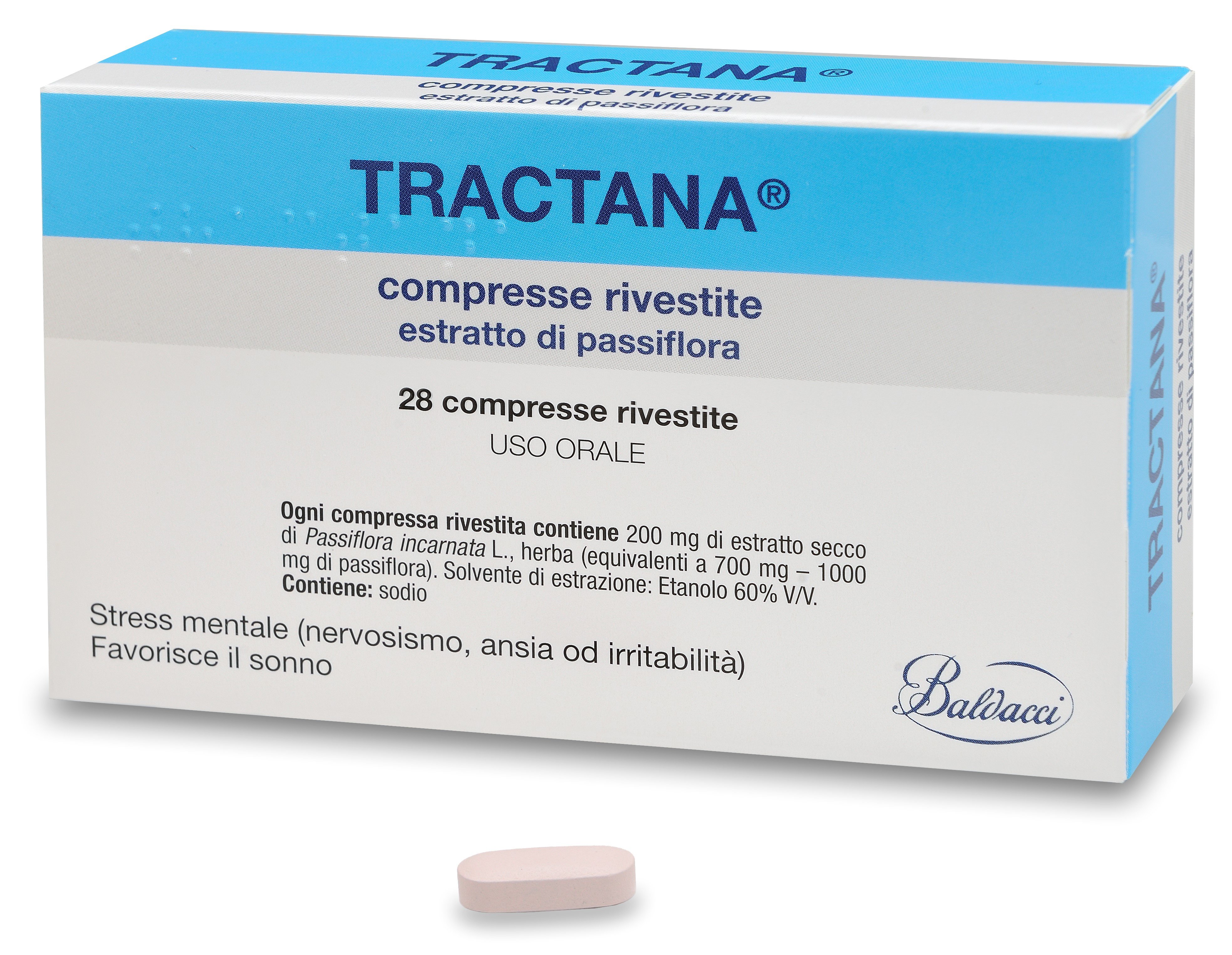 TRACTANA COMPRESSE RIVESTITE COMPRESSE RIVESTITE 28 COMPRESSE IN BLISTER PVC/LDPE/PVDC-AL