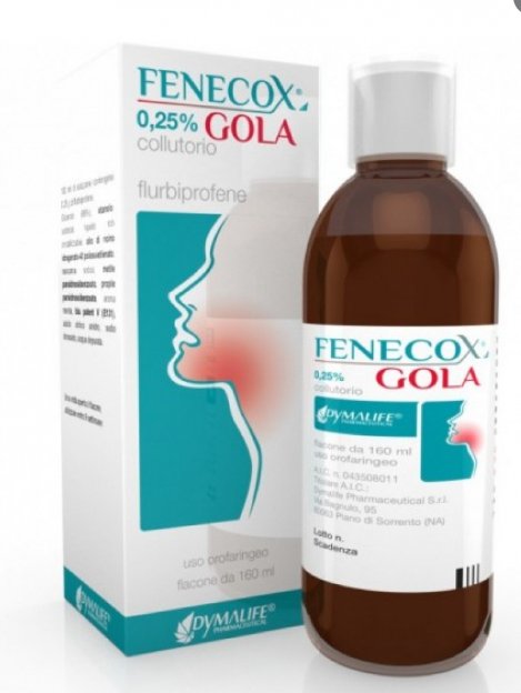 FENECOX 0,25% COLLUTORIO 1 FLACONE IN VETRO DA 160 ML