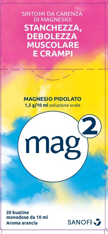 MAG2 1,5 G/10 ML SOLUZIONE ORALE 20 BUSTINE MONODOSE IN PET/AL/PE DA 10 ML