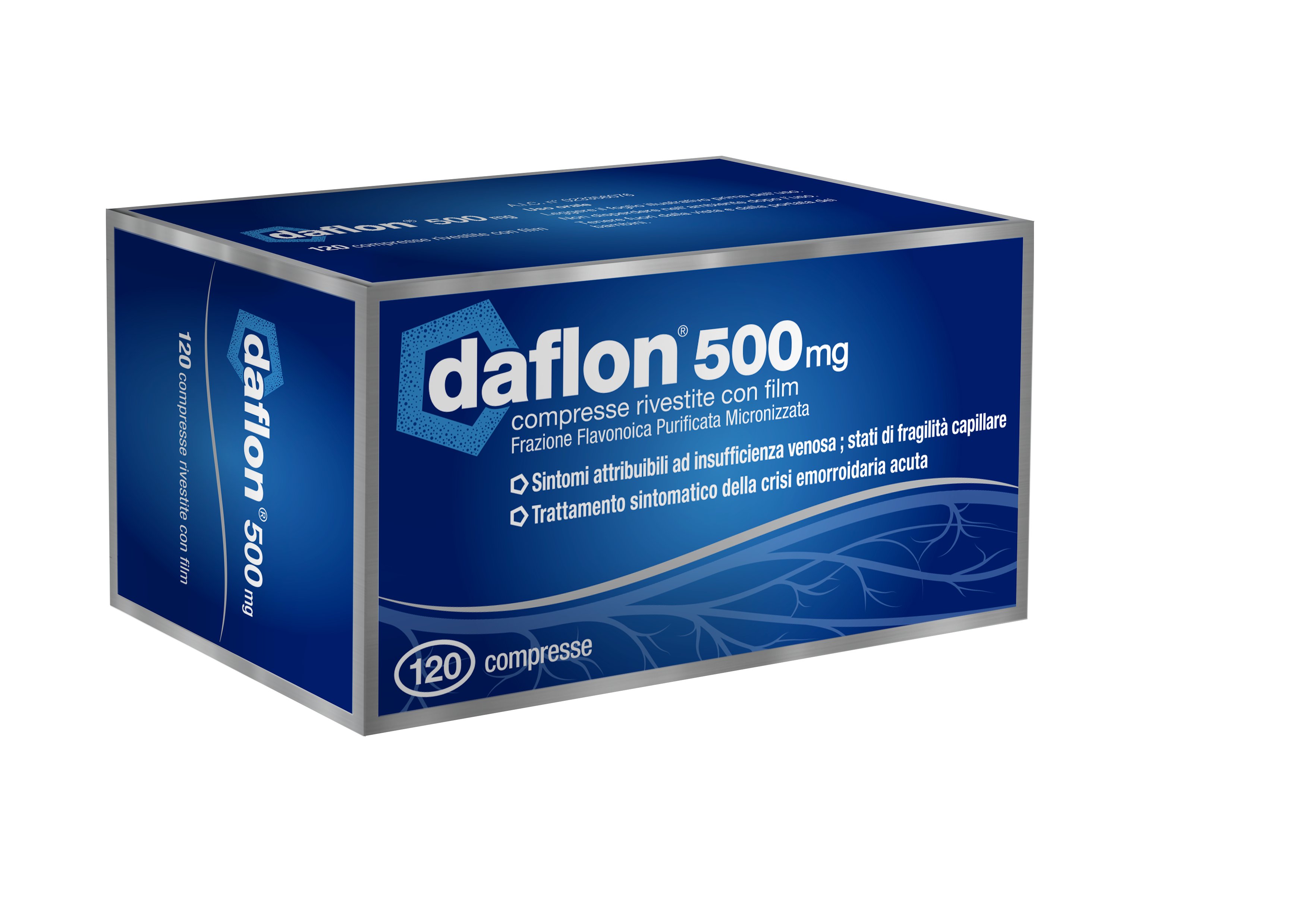 DAFLON 500 MG COMPRESSE RIVESTITE CON FILM 500 MG COMPRESSE RIVESTITE CON FILM 120 COMPRESSE IN BLISTER PVC/AL