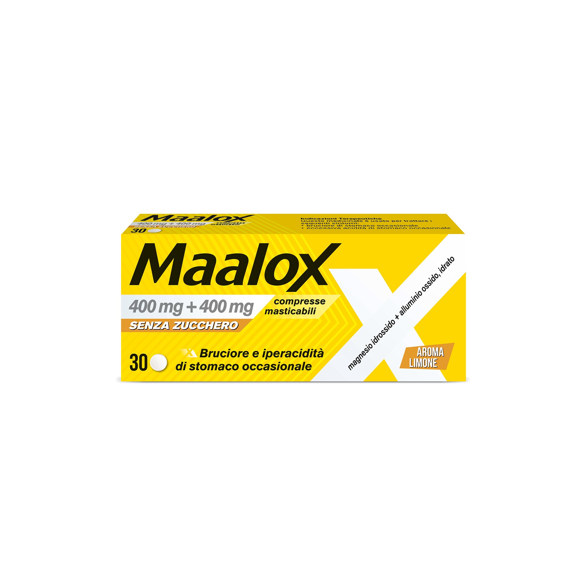 MAALOX*S/Z 30CPR LIMO400+400MG