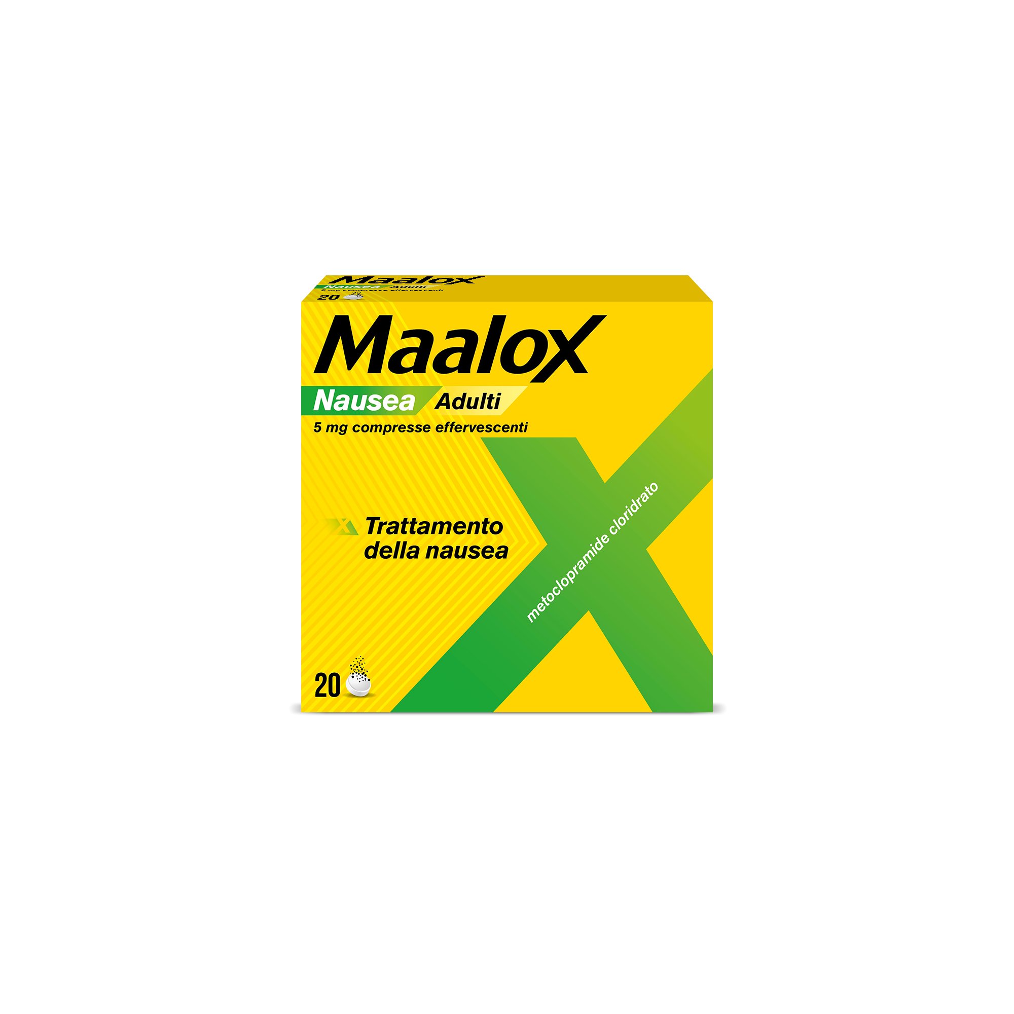 MAALOX NAUSEA ADULTI 5 MG 5 MG COMPRESSE EFFERVESCENTI 20 COMPRESSE