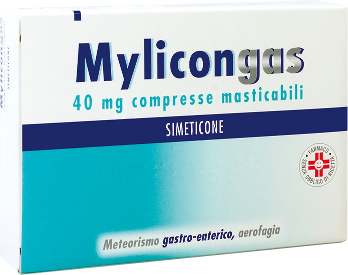 MYLICONGAS 40 MG COMPRESSE MASTICABILI 40 MG COMPRESSE MASTICABILI 50 COMPRESSE