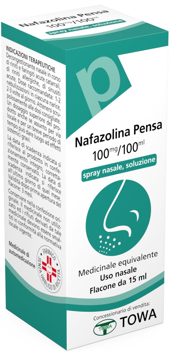 NAFAZOLINA PENSA 100 MG/100 ML SPRAY NASALE, SOLUZIONE 1 MG/ML SPRAY NASALE SOLUZIONE 1 FLACONE IN VETRO DA 15 ML