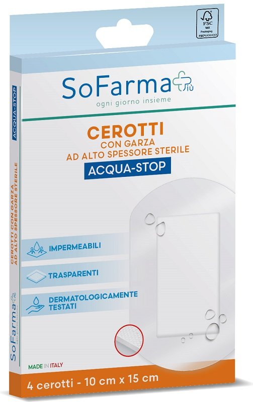 CEROTTO ACQUASTOP 10X15 CM 4 PEZZI SOFARMAPIU%27