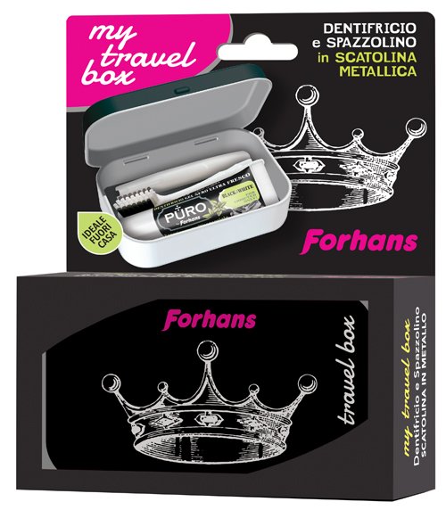 FORHANS MY TRAVEL BOX CORONA NERA 1 SPAZZOLINO + 1 DENTIFRICIO BLACK 12 ML