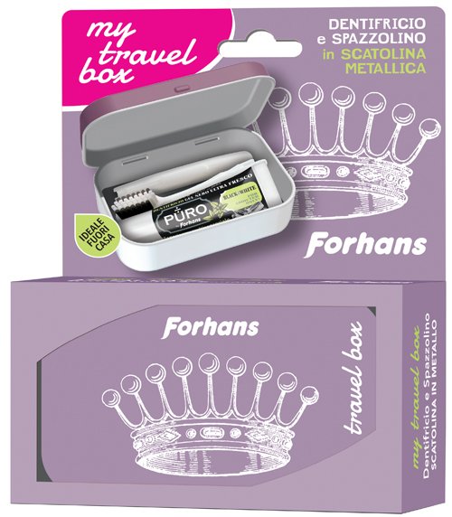 FORHANS MY TRAVEL BOX CORONA ROSA 1 SPAZZOLINO + 1 DENTIFRICIO BLACK 12 ML