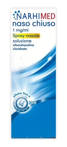 NARHIMED NASO CHIUSO 1 MG/ML 1 MG/ML SPRAY NASALE SOLUZIONE CON NEBULIZZAZIONE ATTIVATA VERTICALMENTE 1 FLACONE DA 10 ML