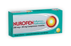 NUROFEN INFLUENZA E RAFFREDDORE 200 MG + 30 MG COMPRESSE RIVESTITE 200 MG + 30 MG COMPRESSE RIVESTITE 12 COMPRESSE RIVESTITE