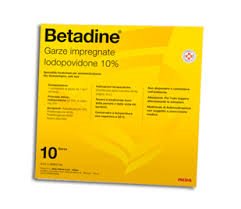 BETADINE 10% GARZE IMPREGNATE 10 GARZE