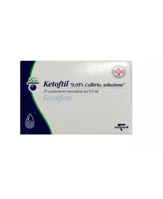 KETOFTIL 0,05% COLLIRIO, SOLUZIONE 25 CONTENITORI MONODOSE DA 0,5 ML