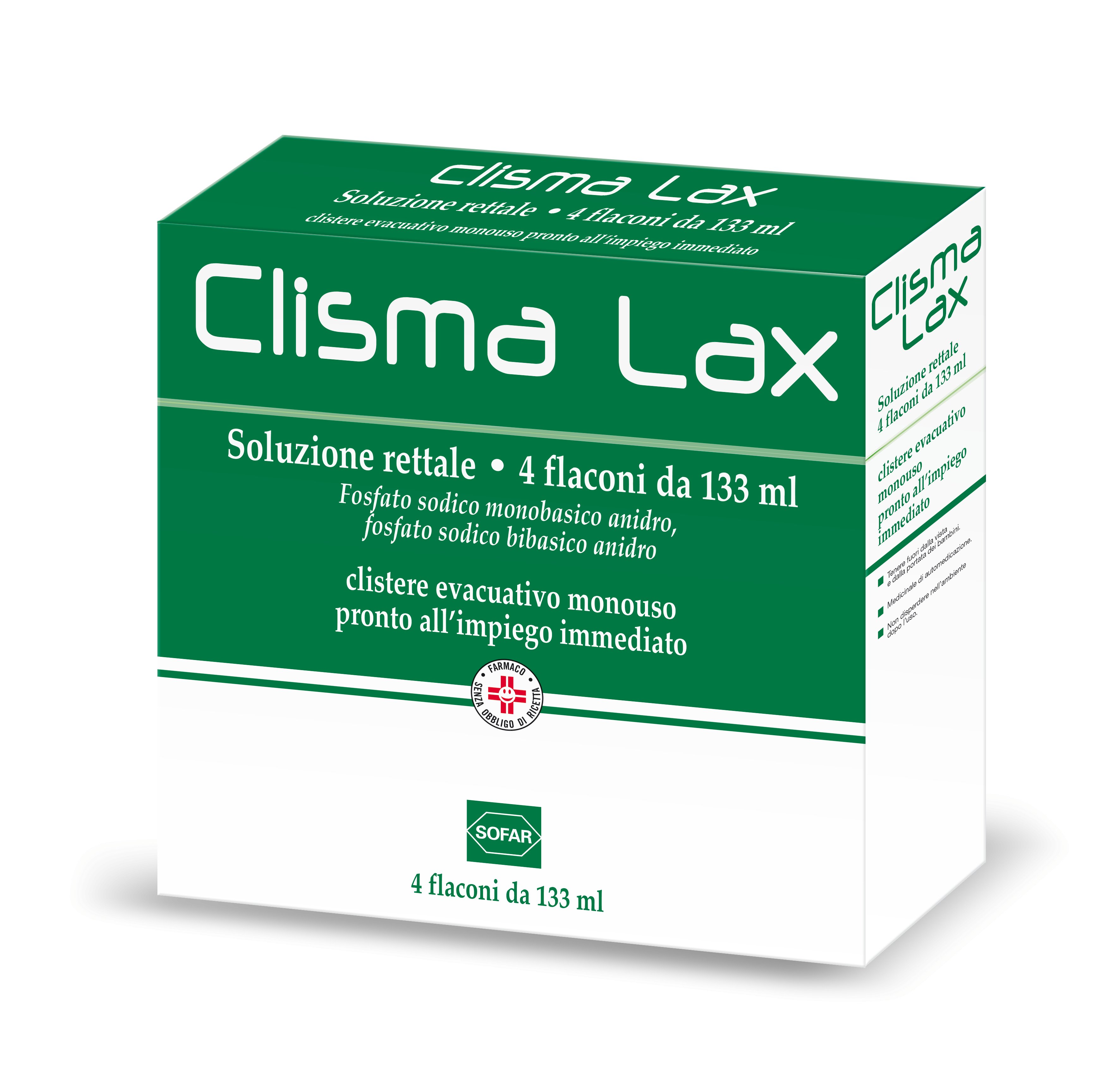 CLISMA LAX SOLUZIONE RETTALE FLACONI SOLUZIONE RETTALE 4 FLACONI DA 133 ML