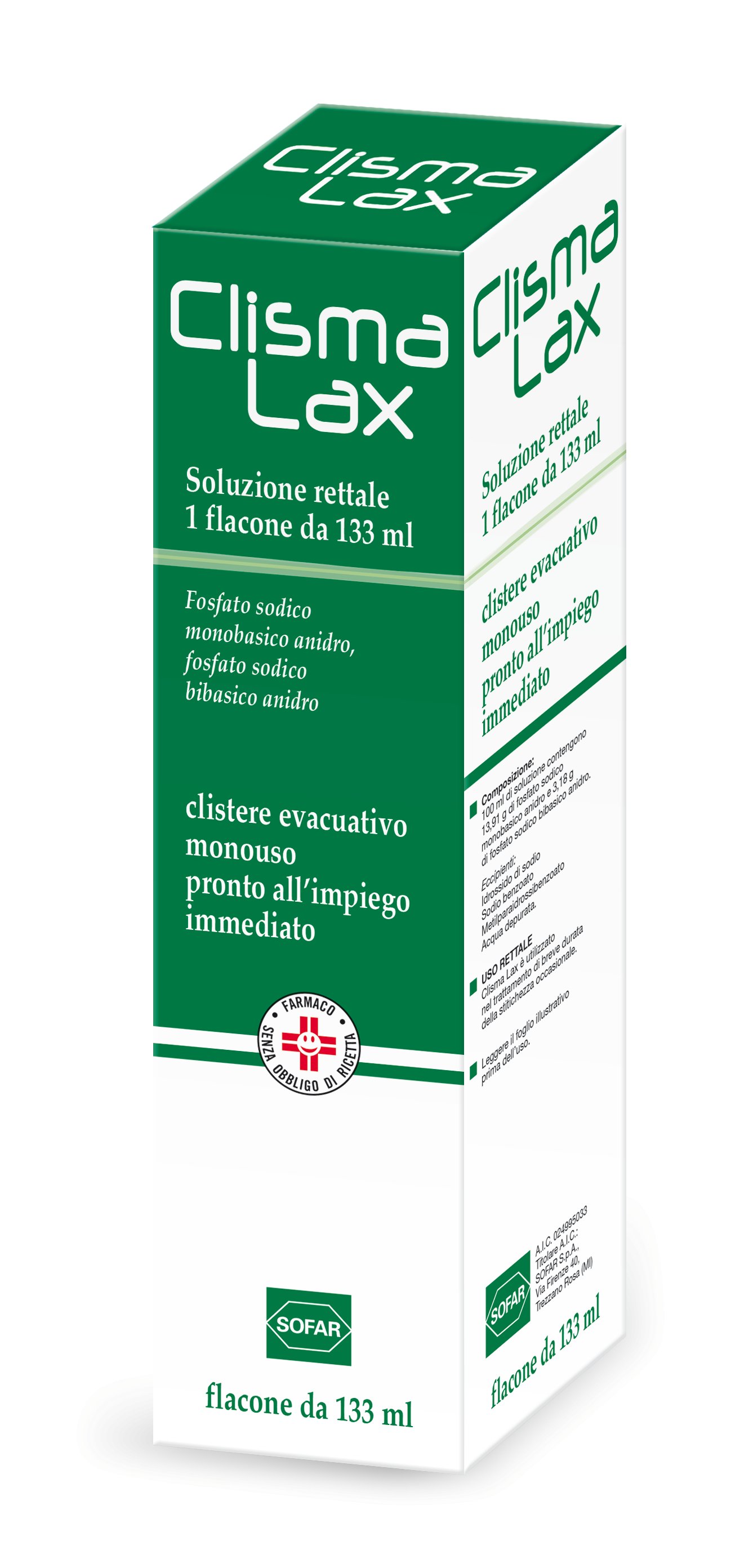 CLISMA LAX SOLUZIONE RETTALE FLACONI SOLUZIONE RETTALE 1 FLACONE DA 133 ML