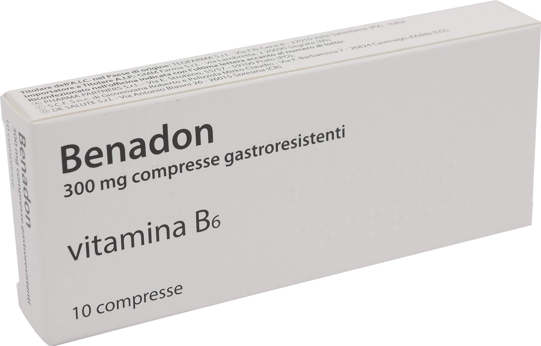 BENADON 300 MG COMPRESSE GASTRORESISTENTI 300 MG COMPRESSE GASTRORESISTENTI 10 COMPRESSE