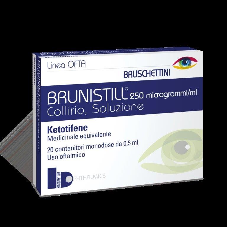 BRUNISTILL 250 MICROGRAMMI/ML COLLIRIO, SOLUZIONE 0,025% COLLIRIO, SOLUZIONE 20 CONTENITORI MONODOSE