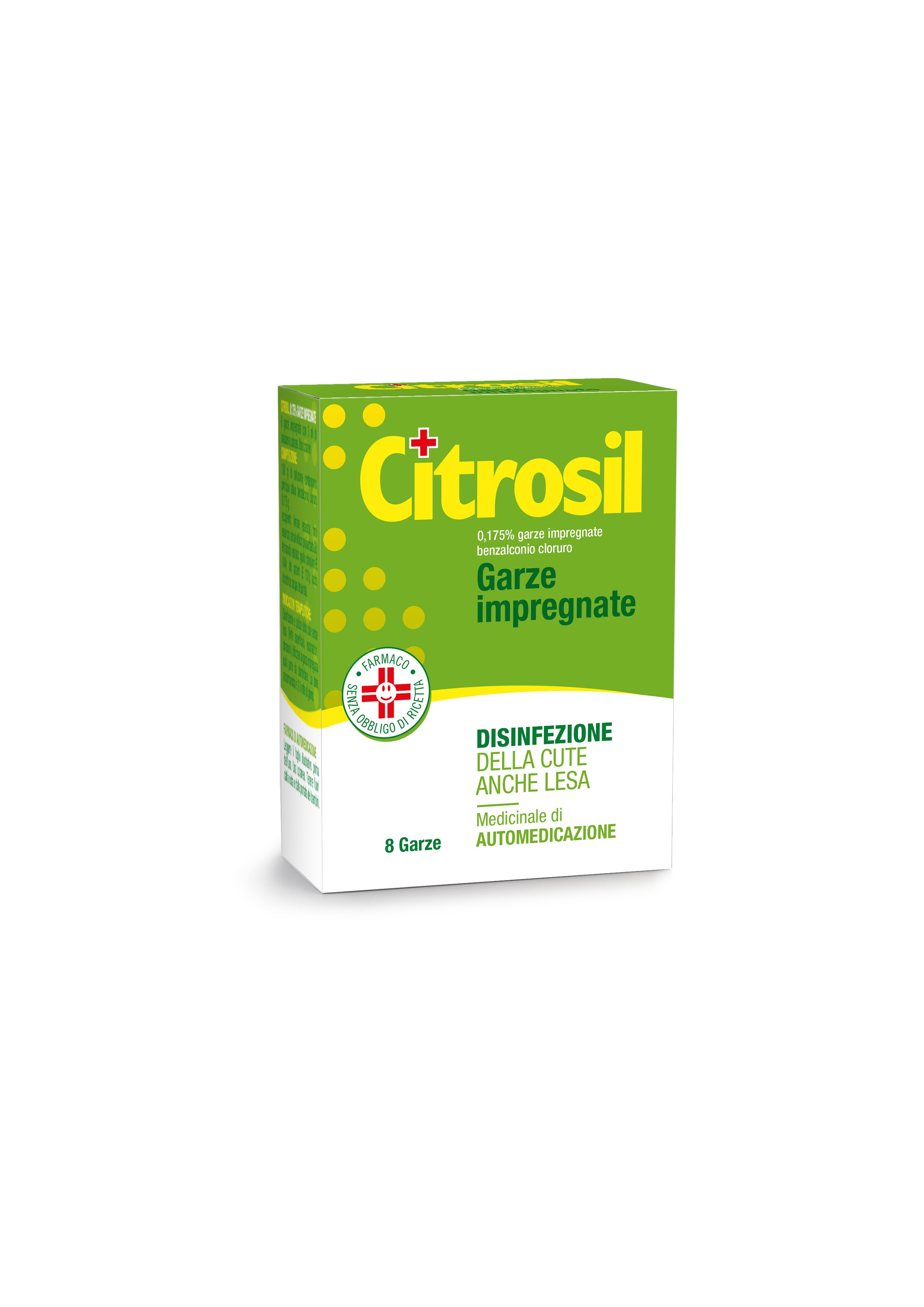 CITROSIL 0,175 % GARZE IMPREGNATE 0,175% GARZE IMPREGNATE ASTUCCIO 8 GARZE IMPREGNATE