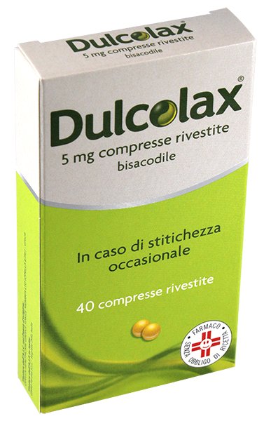 DULCOLAX 5 MG COMPRESSE RIVESTITE, 40 COMPRESSE IN BLISTER PVC/PVDC DULCOLAX 5 MG COMPRESSE RIVESTITE, 40 COMPRESSE IN BLISTER PVC/PVDC
