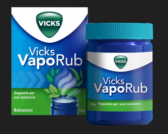 VICKS VAPORUB, UNGUENTO PER USO INALATORIO VAPORE PER INALAZIONE UNGUENTO VASETTO IN PP DA 100 G