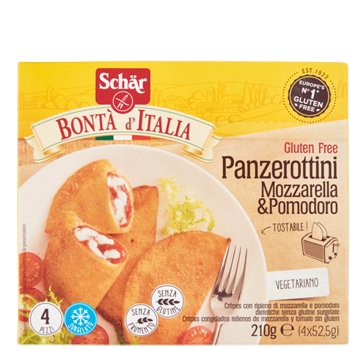 SCHAR SURGELATI PANZEROTTINI MOZZARELLA & POMODORO BONTA%27 D%27ITALIA 4 X 52,5 G