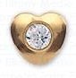 INVERNESS ORECCHINI CUORE CRYSTAL PLACCATI ORO R25C1