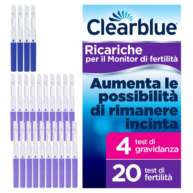 MONITOR DI FERTILITA%27 CLEARBLUE ADVANCED IN STICK 20 PEZZI + 4 TEST DI GRAVIDANZA