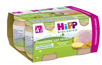 HIPP BIO HIPP BIO OMOGENEIZZATO PROSCIUTTO CON VERDURE 4X80 G