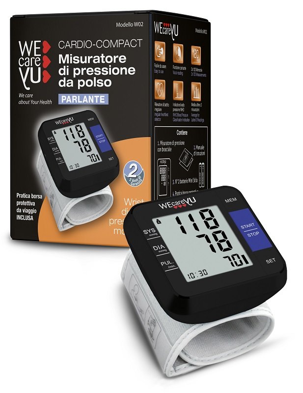 MISURATORE DI PRESSIONE DA BRACCIO PARLANTE WECAREYU CARDIO COMPACT