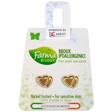 ORECCHINO CUORE DOPPIO GOLD