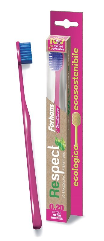 FORHANS RESPECT SPAZZOLINO ECOLOGICO 0,20 SETOLE MEDIE MORBIDE