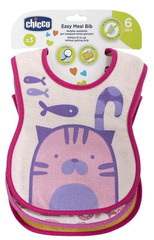 CHICCO BAVAGLINO PAPPA 6M 3 PEZZI GIRL