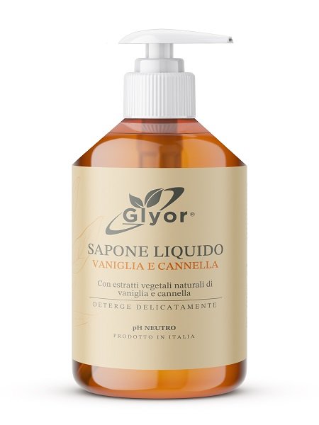 GLYOR SAPONE MANI VISO VANIGLIA E CANNELLA 500 ML