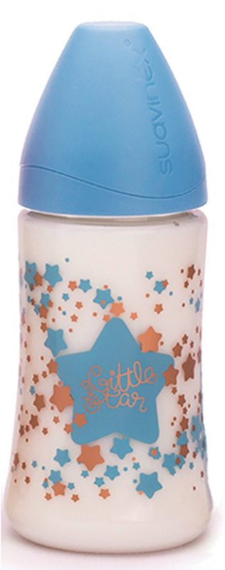 SUAVINEX HAUTE COUTURE LITTLE STAR BIBERON DA 270ML ANATOMICO S AZZURRO CHIARO
