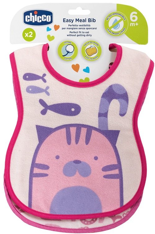 CHICCO BAVAGLINE 6M+ ROSA 2 PEZZI