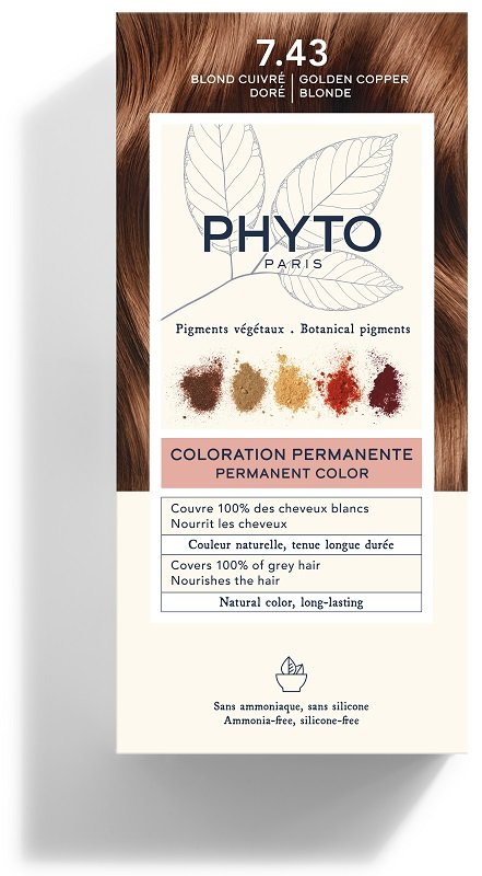 COLOR KIT 7,43 BIONDO RAMATO DORATO LATTE RIVELATORE 50 ML + CREMA COLORANTE 50 ML + MASCHERA PROTETTIVA COLORE 12 ML + GUANTI