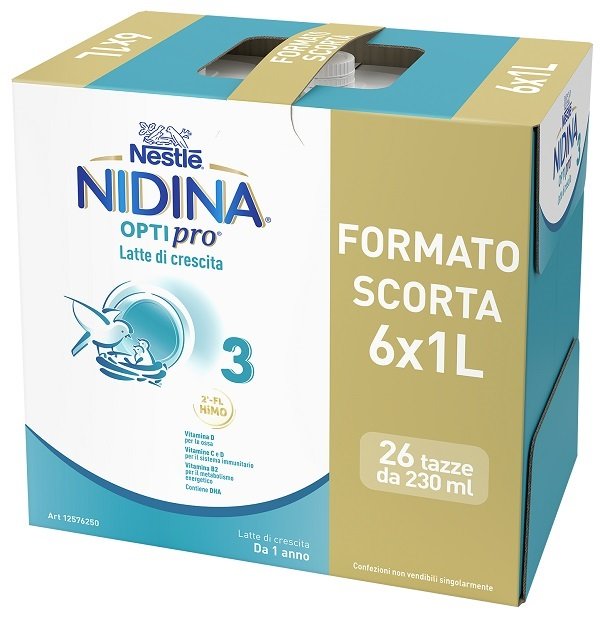 NIDINA OPTIPRO 3 LIQUIDO 6 PEZZI DA 1 LITRO