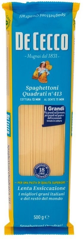 DE CECCO SPAGHETTI QUADRATI N413 NUOVA RICETTA 400 G