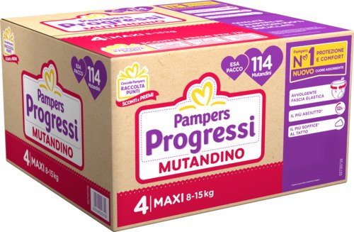 PAMPERS PROGRESSI MUTANDINA ESA MAXI 114 PEZZI
