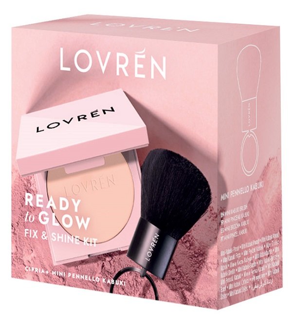 LOVREN READY TO GLOW TRAVEL KIT CIPRIA FIX & SHINE 1 CIPRIA  + 1 PENNELLO KABUKI