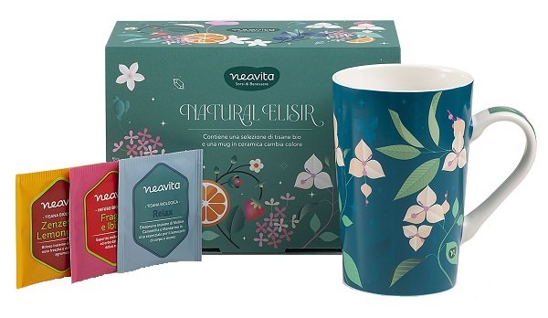 NEAVITA COFANETTO MUG CAMBIA COLORE + 9 FILTRI BIO NATURAL ELISIR