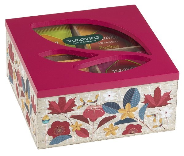 NEAVITA COFANETTO LEGNO BIO ROSA 20 FILTRI TISANE ASSORTITE