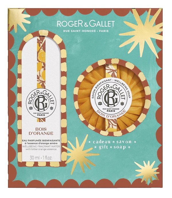 ROGER&GALLET SET NATALE BOIS D%27ORANGE EAU DE PARFUM 30 ML + SAPONETTA 100 G 25