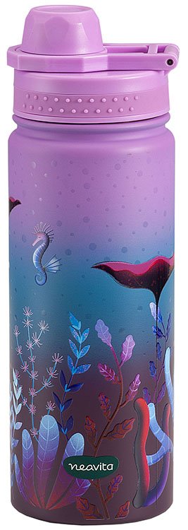 NEAVITA BOTTIGLIA THERMOS ACCIAIO TWICE 500 ML VIOLA