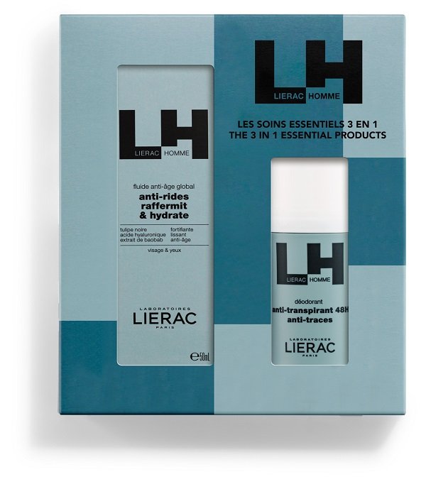 LIERAC COFFRET LIERAC HOMME FLUIDO ANTI-ETA%27 50 ML + DEODORANTE 50 ML