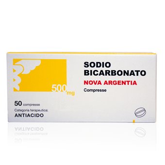 SODIO BICARBONATO NOVA ARGENTIA 500 MG COMPRESSE 500 MG COMPRESSE 50 COMPRESSE